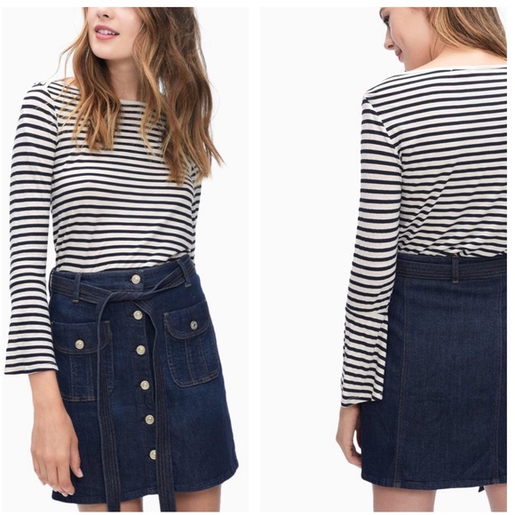 Splendid Tops - Splendid French Stripe Bell Sleeve Top Cream/Black